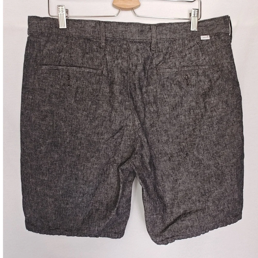 Levi Strauss Men‎ Shorts Size 38 Grey Heather Chambray Chino Casual 9